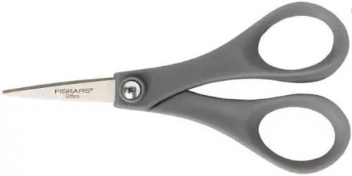 Stainless Steel Scissors - Ambidextrous, Rubber Straight Handle