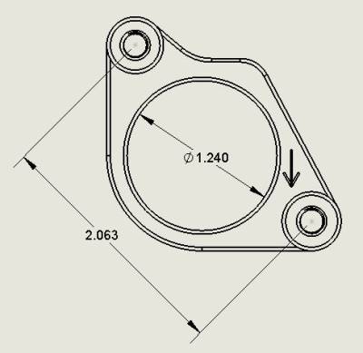 Toyota Tacoma, Highlander, Sienna 3.5L V6 (2016+)  mass air flow sensor Flange